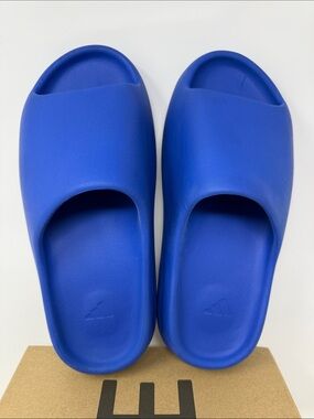 adidas Yeezy Slide Blue Sandals Men's Size 11 Comfort Slip On Casual